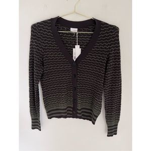 ECRU Pattern Stitch Cardigan Size Small NWT